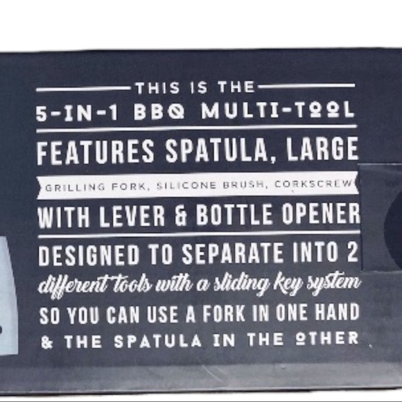 NIB Hammer & Axe 5-in-1 Barbeque Multi-Tool Utensil Set - Picture 4 of 10